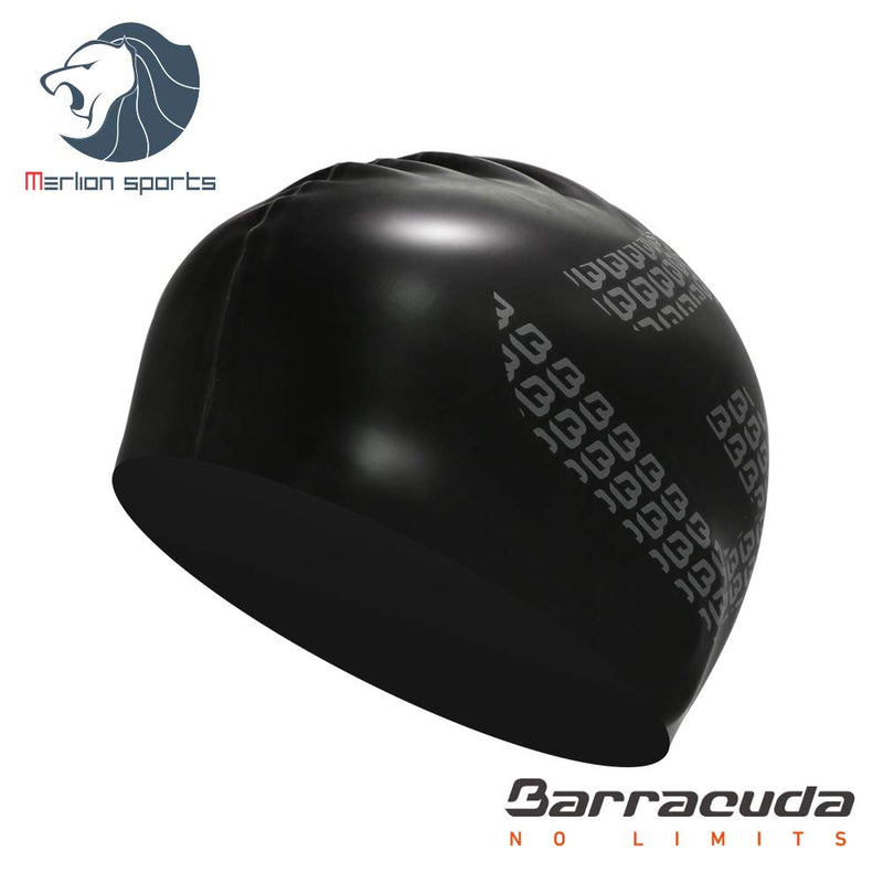 [AUSTRALIA] - Barracuda Accessories Flat Silicone Cap (Big B Logo) - Solid Color,- Waterproof Durable Silicone, Solid Color, Comfortable Lightweight Professional for Adults Men Women Teens 