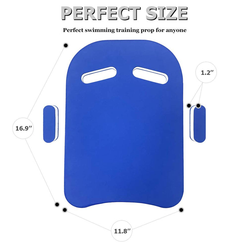 Roveinsia Kickboards Swimming, Swim Training Aid Kick Board for Adults and Kids, U Design Pool Floats with Integrated Hole Handle, EVA Foam, Blue - BeesActive Australia