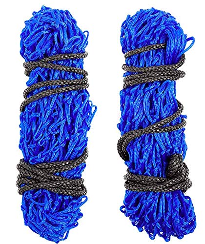 Majestic Ally 2 pcs Slow Feed 42” Hay Net for Horses, Strong Small 2x2” Holes, Nylon Rope Hanging, Adjustable Travel Feeder for Trailer and Stall, Simulates Grazing, Reduce Waste ROYAL BLUE - BeesActive Australia