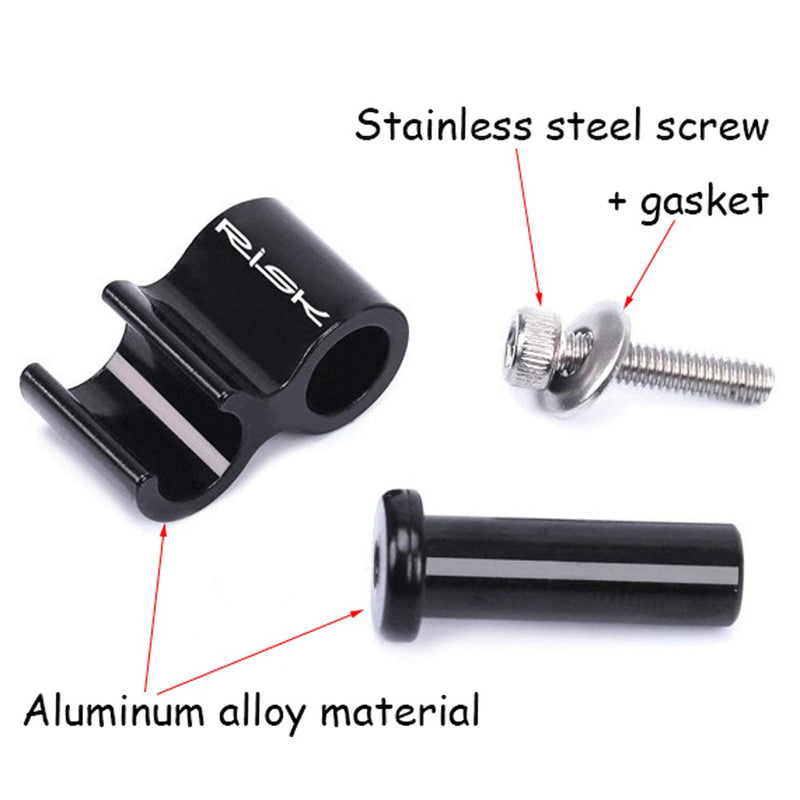 Farbetter 4 Pieces Bicycle Cable Guide, Hydraulic Brake Cable Housing Holder, Hose Wire Clips Clamps, Cable Grip, Black Alloy - BeesActive Australia