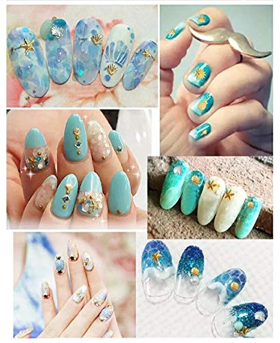 enForten 1 Box Seashell Starfish Mermaid 3D Decorations Ocean Nail Deco - BeesActive Australia