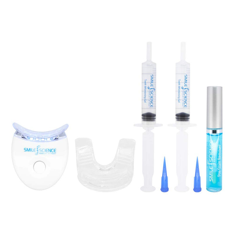 Smile Science Harley Street - Professional Teeth Whitening Kit - Includes Two-Part Intensive Stain Removal - Upto 8 Shades Whiter - for Sensitive Teeth - Rapid Results - 100% Enamel Safe - Vegan - BeesActive Australia