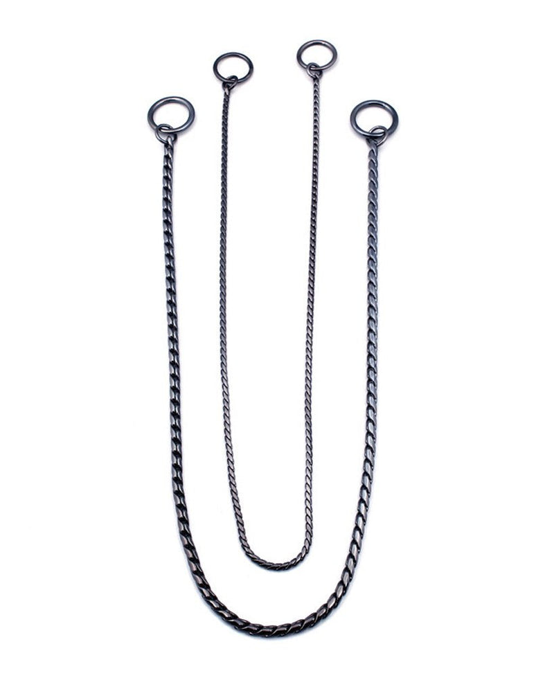 SGODA Dog Chain Collar Choke Pet Training Snake Collar with Heavy Links Black Length 24" 5mm - BeesActive Australia