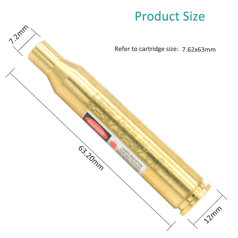 .30-06 /25-06 /270 Bore Sight Laser Red Dot Cartridge Laser bore Sighter with 2 Sets of Batteries - BeesActive Australia