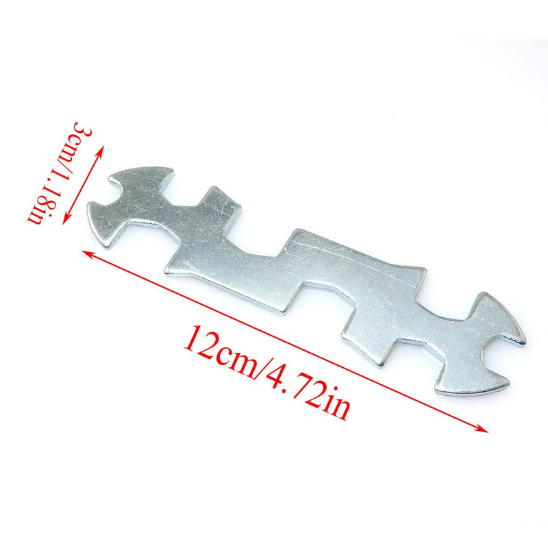 PZRT 2pcs Steel Galvanized Multi-hole Bicycle Cycle Mountain Bike Wrench Portable Multi-functional Bike Repair Tool - BeesActive Australia