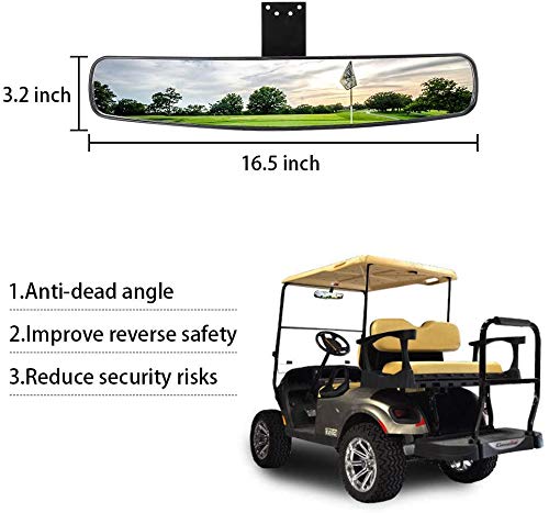 10L0L Panoramic Convex Golf Cart Mirror for EZGO, Club Car, Yamaha, Golf Cart Rear View Mirror - BeesActive Australia