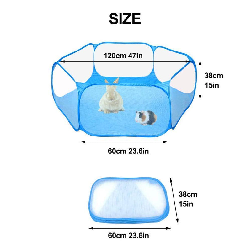 2 Packs of Portable Small Animals Playpen, Outdoor/Indoor Pop Open Pet Exercise Fence, Guinea Pig Accessories Metal Wire Yard Fence C&C Cage Tent for Rabbits, Hamster, Chinchillas and Hedgehogs - BeesActive Australia