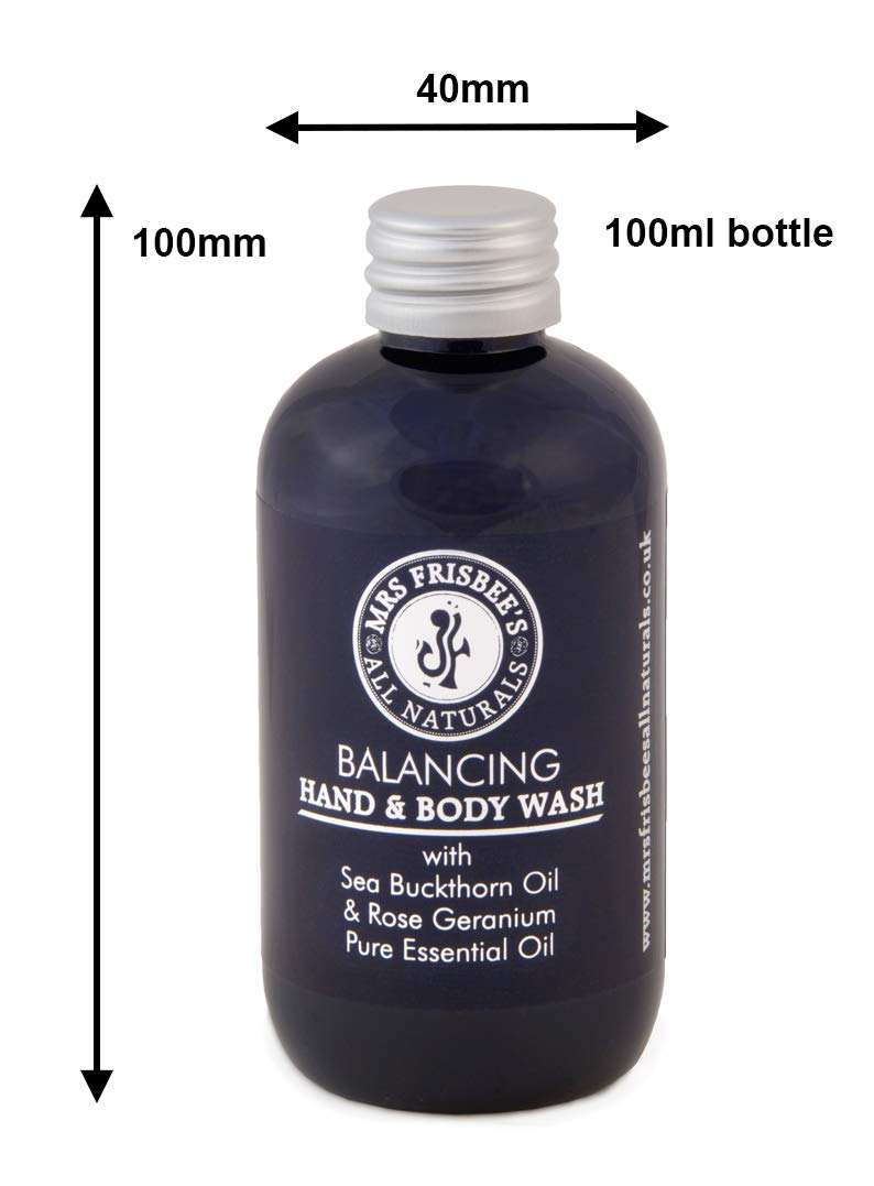 Balancing Hand & Body Wash (Rose Geranium) by Mrs Frisbee's All Naturals (100ml) 100ml - BeesActive Australia