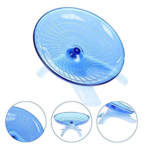 zswell1 Pack Exercise Wheel Jogging Running Silent Spinner Hamster Flying Saucer for Syrian Hamsters Rat Gerbils Mice Chinchilla Guinea Pig Squirrel and Other Small Animal Blue - BeesActive Australia