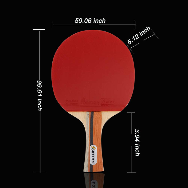 [AUSTRALIA] - Portzon Ping Pong Paddle Advanced Training Table Tennis Racket,Wooden Blade Surrounded by Rubber for Excellent Balance Spin, Speed Control ,2 Pack 