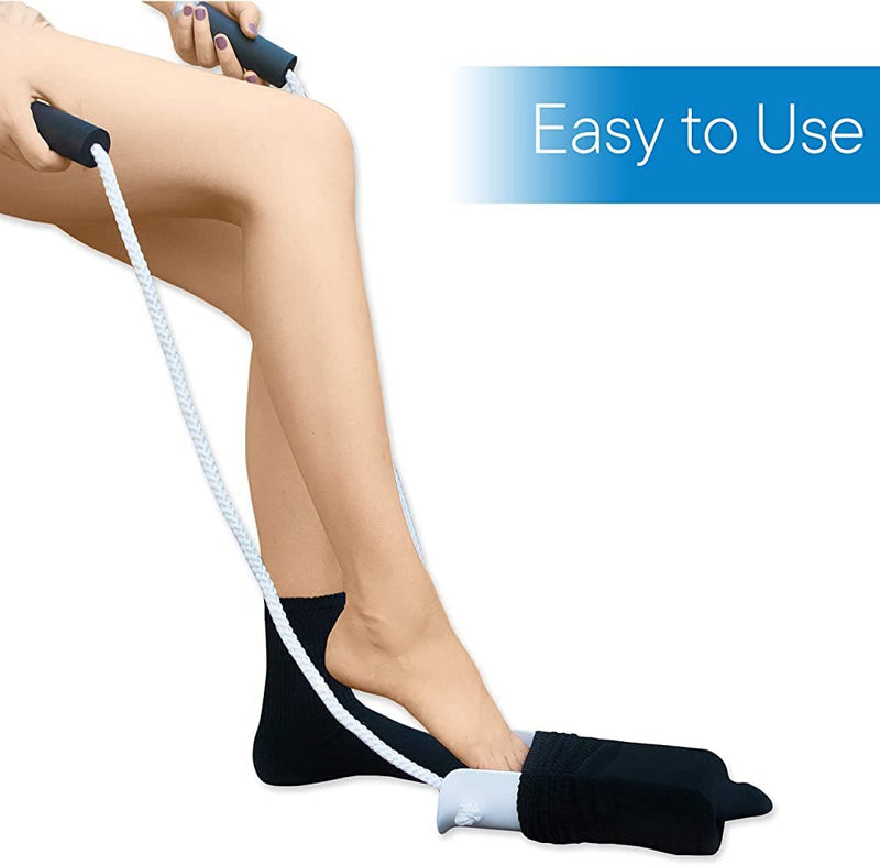 Sock Aid Wearing Assist Helper Device, Slider with Luxury Foam Handles, for Pregnant Women, Disabled, Diabetic, Sock Helper - BeesActive Australia
