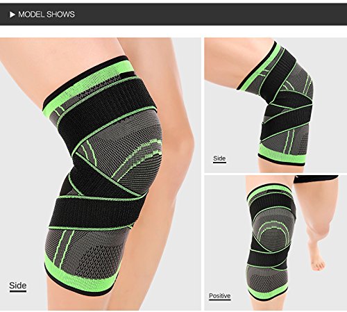 [AUSTRALIA] - Knee Sleeve, Knee Pads Compression Fit Support -for Joint Pain and Arthritis Relief, Improved Circulation Compression - Wear Anywhere - Single (Green, XXL) Green XX-Large 