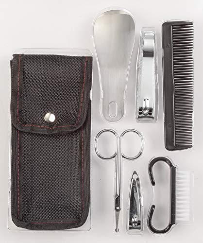 Nail Clippers Pedicure Manicure Travel Set – 7 in 1 Stainless Steel Professional Grooming Kit for Men & Women Storage Pouch Travel Case Kit - BeesActive Australia