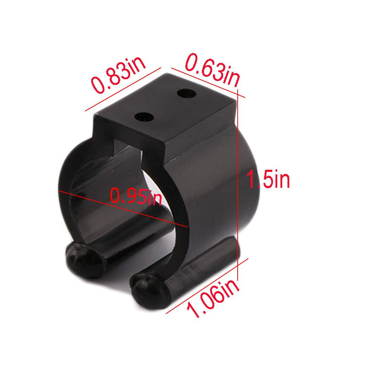 [AUSTRALIA] - Very Big Size 24 PCS Billiards Snooker Cue Locating Clip Holder Regular Fishing Rod Storage Clips Black for Pool Cue Racks,Holding Hole Size 2.3cm/0.95", Or usesd for Fishing Rod Storage Rack 