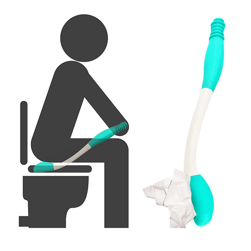 Toilet Wiping Aids Tool, Ergonomic Bottom Toilet Aid Comfort Wiper Tissue Grip Self Wipe Assist Holder for Pregnant Elderly Woman - BeesActive Australia