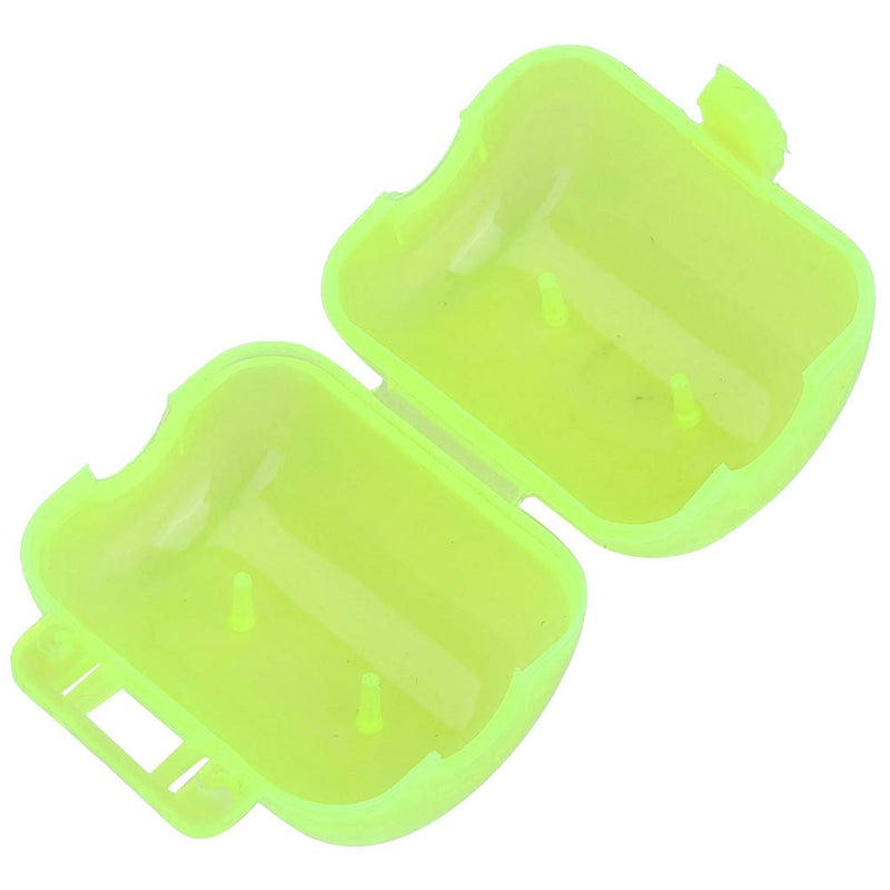 50 Pcs Plastic Fishing Hook Box Clamshell Fluorescent Yellow Squid Lure Hook Box Cover Case Fishing Accessory Tackle Box(Medium) - BeesActive Australia