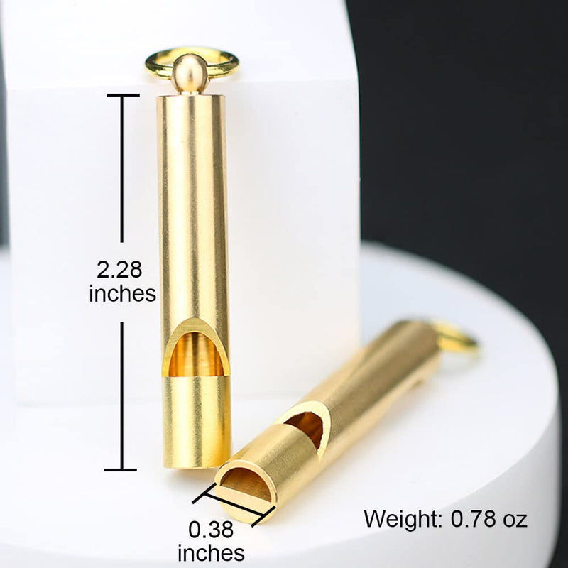 VINTOMA 2 x Retro Brass Whistle with Lanyard, high-pitched Brass Whistle for Dog Training, Outdoor or Emergency - BeesActive Australia
