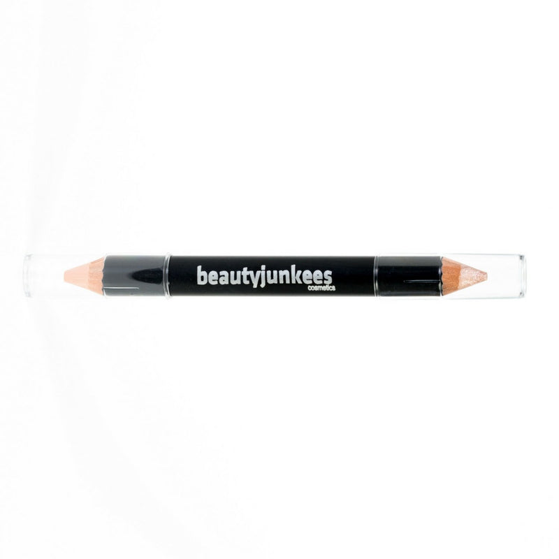 Eye Brightener Stick Highlighter - Eyebrow Concealer Duo Pencil Crayon Makeup, Creamy Matte Brow Shaper Definer, Shimmer for Highlighting Inner Corner, Gluten Paraben Cruelty Free, Cool Beige 1 PC 1 PC COOL BEIGE DUO BROW CRAYON - BeesActive Australia