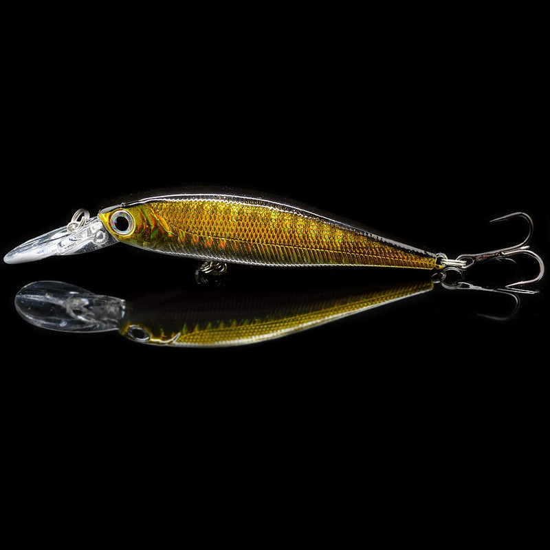 [AUSTRALIA] - OriGlam 10 Pack Fishing Lures Hard Baits, 3D Eyes Minnow Fishing Lures Crankbait, Swimbait Fishing Tackle Lure Kit for Freshwater/Saltwater/Topwater, Bass, Trout, Walleye, Redfish 