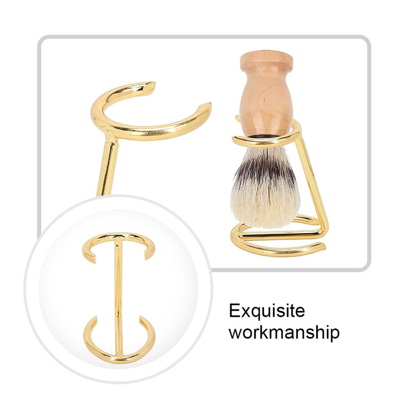 ZBJBinCH Shaving Razor and Brush Stand Golden Alloy Safety Razor Stand Deluxe Razor and Brush Holder for Place Manual Razor - BeesActive Australia