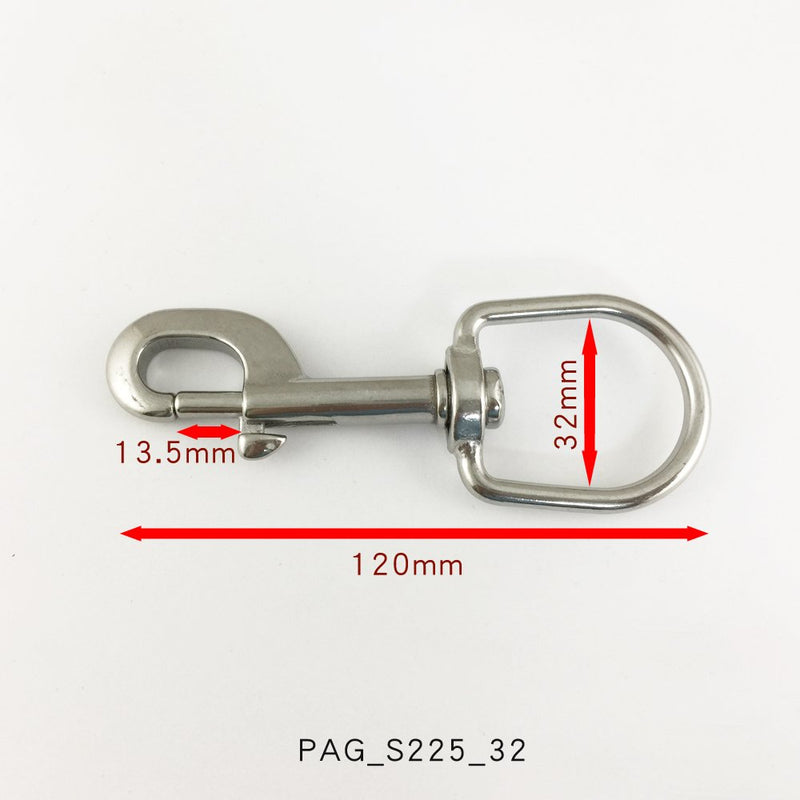 [AUSTRALIA] - Proteus Marine Grade Clip Stainless Steel Swivel Eye Bolt Snap, 3/8, 1/2, 3/4, 1, 1-1/4 inch, Pack of 5 3/4"(19mm) 