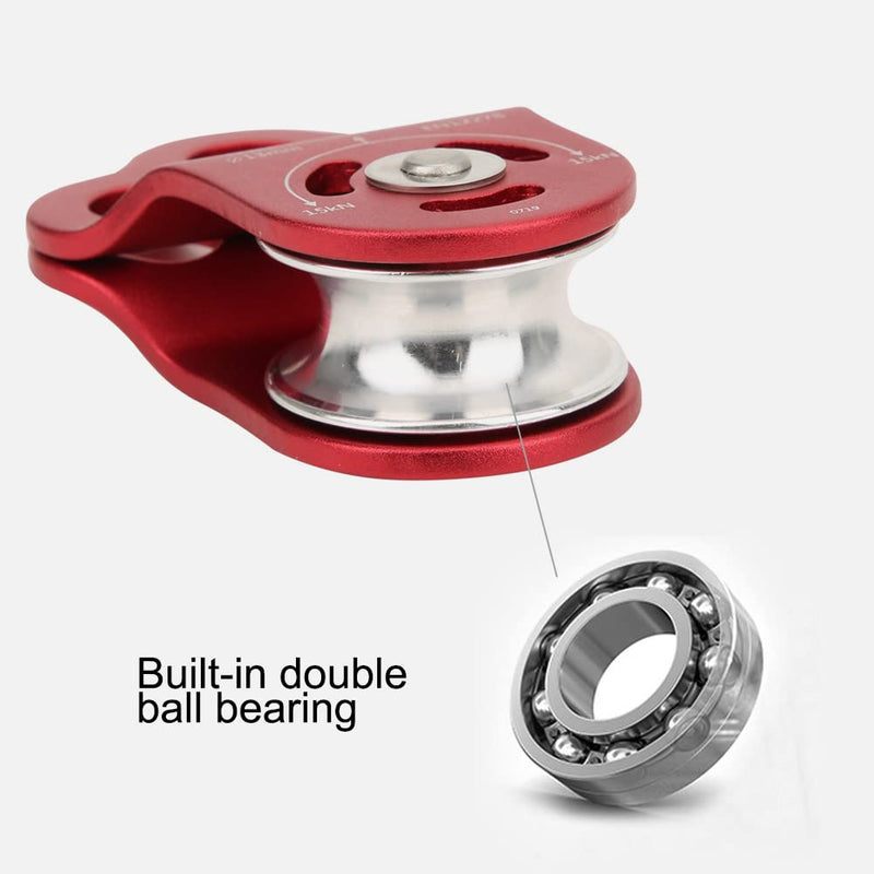 Durable Climbing Single Pulley Climbing Bearing Single Pulley Aviation Aluminum Climbing Three Hole Pulley Outdoor Smooth Sturdy for Prompt Drop - BeesActive Australia