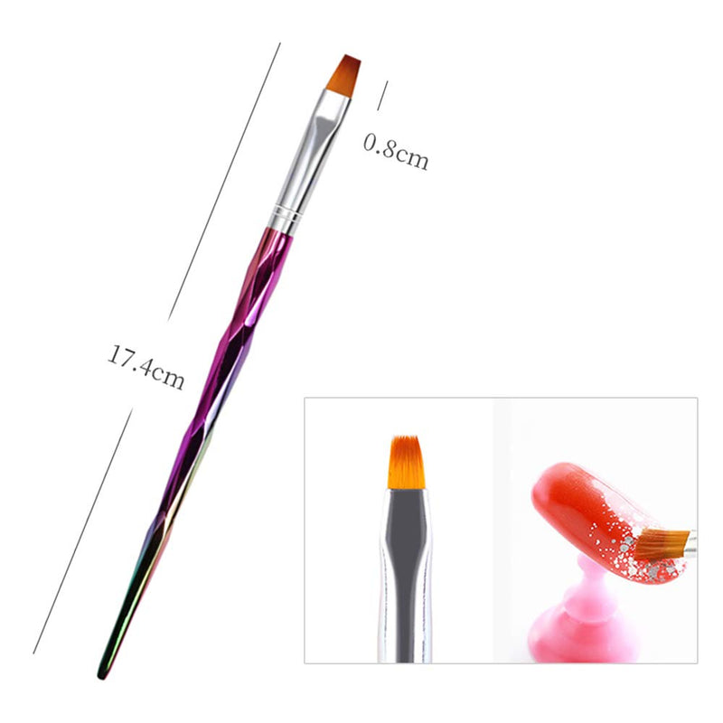 Mwoot 10pcs Nail Brush Pen Kit, Multi-color Handle Nail Art Builder Drawing Brushes, Professional Nail Art Design Brush Pen Liner Set for Acrylic UV Gel Painting, Artist Painting Brushes - BeesActive Australia
