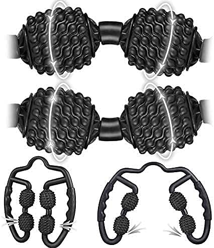 ShadowFit Muscle Massager Roller, Trigger Point Foam Roller for Calves, Legs, Arms, Shin Splints, Massage Tool to Relieve Soreness, Stiffness, and Tight Muscles, Cellulite and Deep Tissue Massaging Black - BeesActive Australia