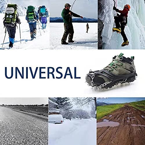 Upgraded Crampons for Shoes and Boots- Traction Ice Cleats , Snow Grips with Stainless Steel Anti Slip Abrasion Resistant 23 Spikes for Hiking, Fishing, Climbing, Mountaineering Size XL… - BeesActive Australia