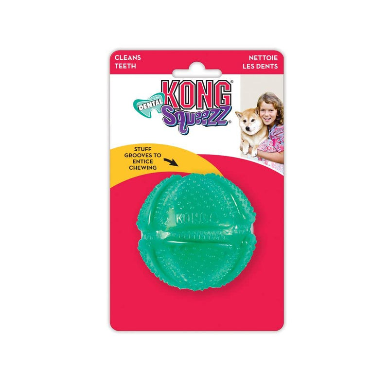 KONG - Squeezz Dental Ball - Unique Flexible Texture, Teeth and Gum Cleaning Dog Toy - for Medium/Large Dogs - BeesActive Australia