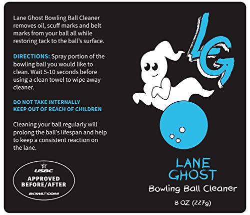 Lane Ghost Bowling Ball Cleaner Spray - USBC Approved - Oil, Scuff, and Belt Mark Cleaner - Restores Tack and Prolongs Lifespan of Ball - BeesActive Australia