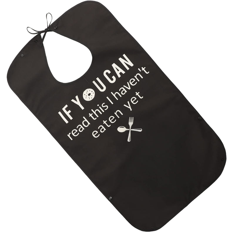 DOITOOL Household Dinner Bib Adult The Eldly Bib Wear-resistant Elderly Bib Adult Washable Dining Bibs Adult Accessory Black-1 - BeesActive Australia