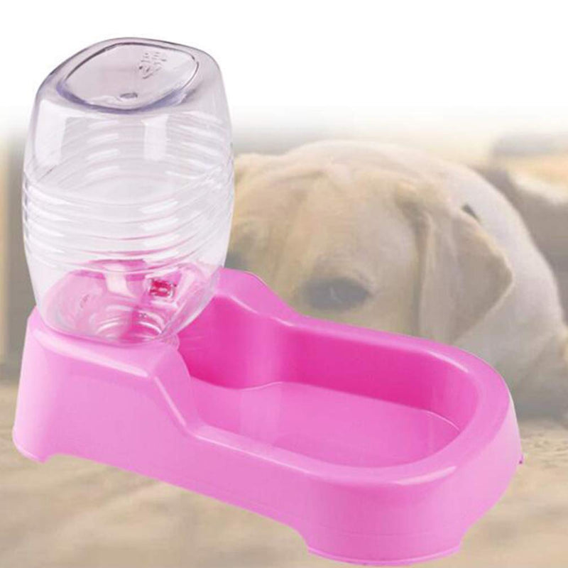 POPETPOP Automatic Small Pet Feeder - Puppy Drinking Fountain Cat Water Dispenser Station Pet Water Bowl, Creative Pets Waterer for Small Dogs Cats Pets - 500ml Pink - BeesActive Australia