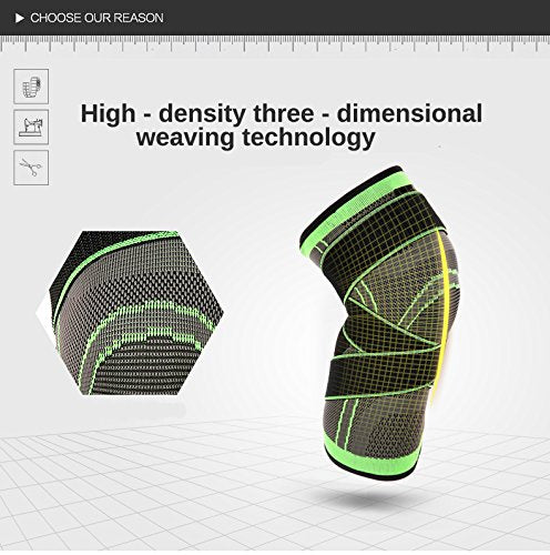 Knee Sleeve, Knee Pads Compression Fit Support -for Joint Pain and Arthritis Relief, Improved Circulation Compression - Wear Anywhere - Single (Green, M) Green - BeesActive Australia