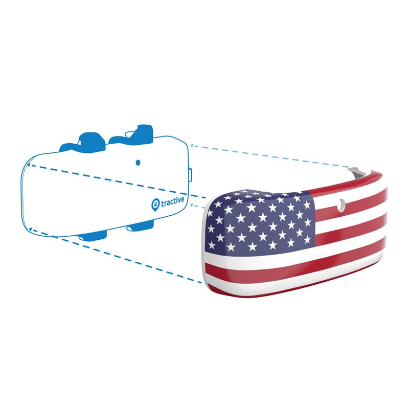 Tractive Tracker Cover - USA, Red, White & Blue - BeesActive Australia