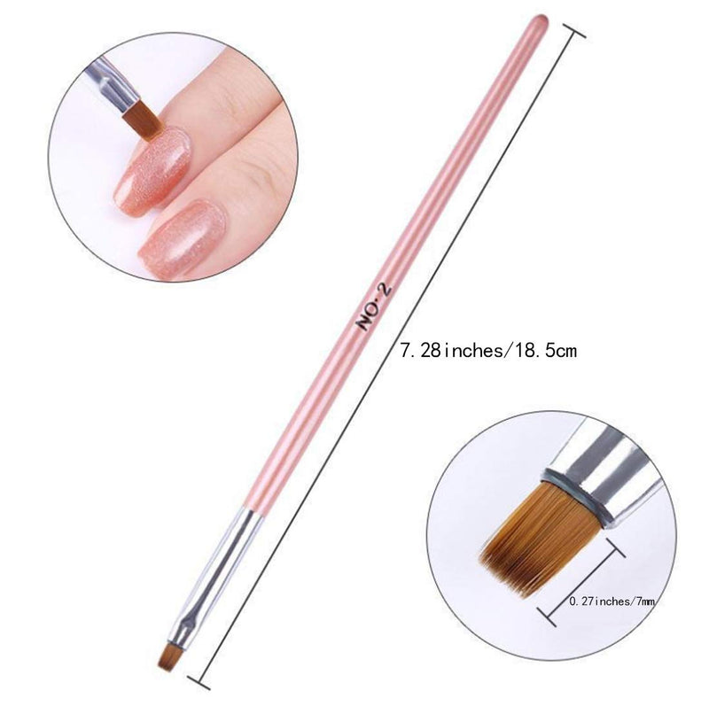 Ranvi 10 PCS Pink Flat Nail Art Pen DuPont Clean Polishing Manicure Phototherapy Pen Tool - BeesActive Australia