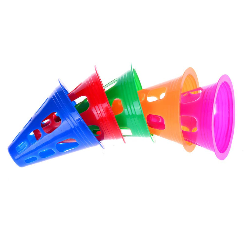 37YIMU 3 Inch Training Cones for Kid Adult Mini Sports Training Cones Plastic Windproof Roadblock Traffic Road Cones for Roller Skating and Skate Practice,5 Colors, 20 Pcs - BeesActive Australia