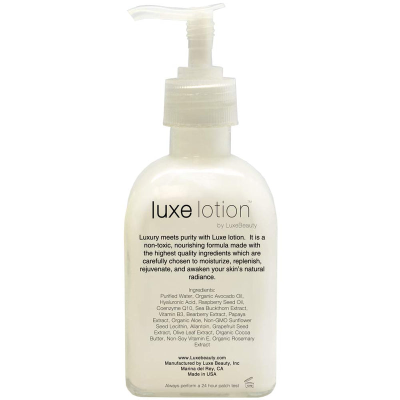 LUXE LOTION Luxurious Face, Neck & Hand Hyaluronic Acid Moisturizer 8.5oz Unscented Lotion - Organic Vegan Ingredients - No Glyerin, Alcohol, Gluten, Mineral Oil, Dimethicone, Soy, Nut & Paraben Free Unscented  8.5 Ounce - BeesActive Australia