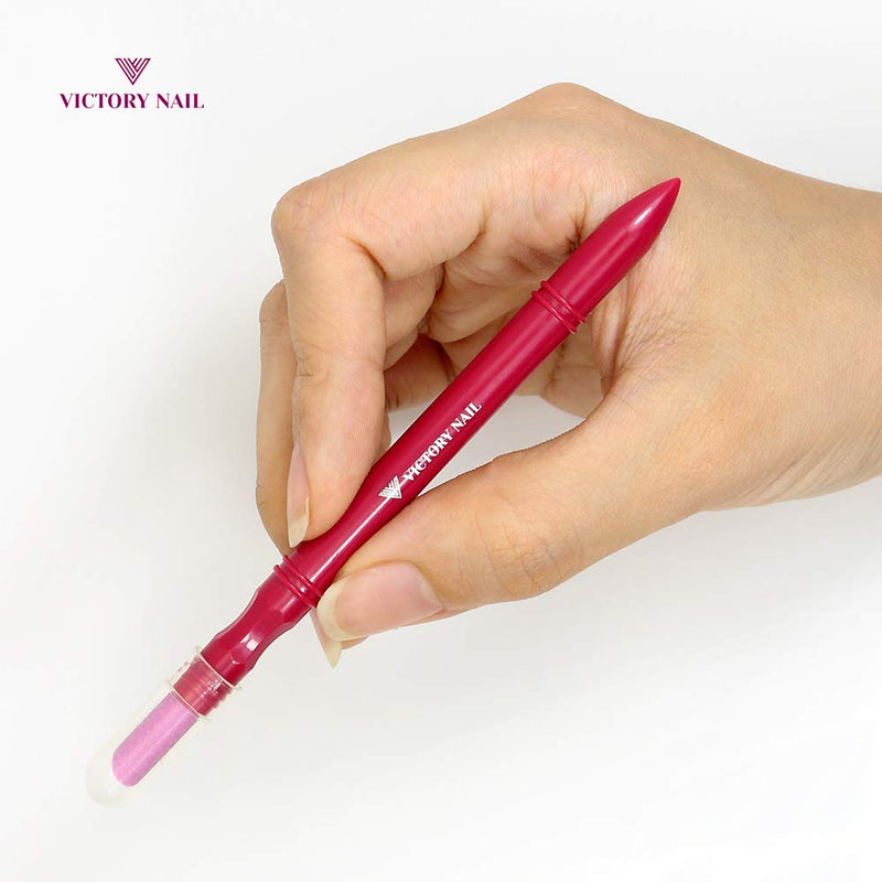 VICTORY NAIL 5PCS Victory Ceramic Stone Pointy Pink Pusher Stone Cuticle Remover Stick Stone Sanding Nail File Pumice Stone Nail File Nail - BeesActive Australia