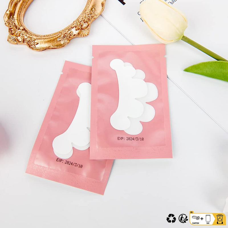 50Pairs Eyelash Extension Pads Under Eye Gel Pads Lash Pads Lint Patches Under Eye Patches Eye Pads for Eyelash Extensions (Flower-Pink) Flower pink - BeesActive Australia