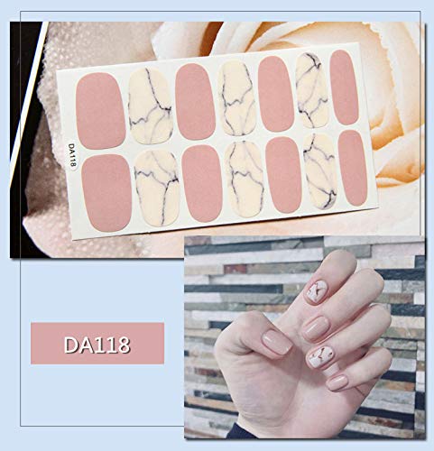 WOKOTO 6 Sheets Marbling Nail Art Polish Wraps Stickers With 1Pcs Nail File Gradient Adhesive Nail Decal Strips Manicure Kit For Women - BeesActive Australia