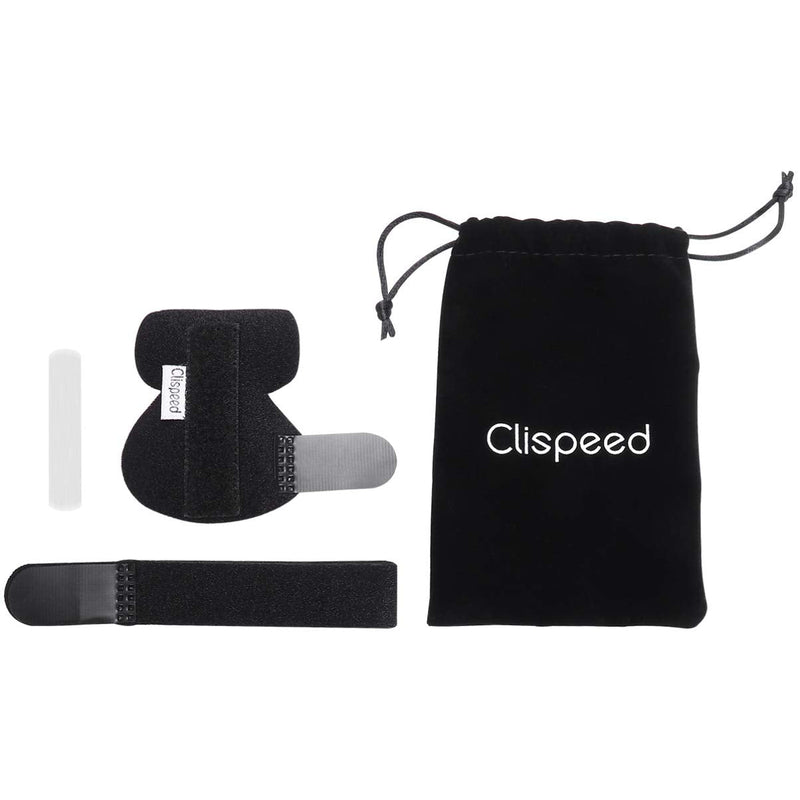 CLISPEED Trigger Finger Splint Finger Splint Support Adjustable Fixing Belt with Built-in Aluminium One Size (Black) - BeesActive Australia