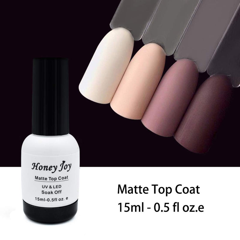 Matt Top Coat Nail Art UV Gel Polish Matte Top coat LED UV Soak Off Nails Tools UV Gel Polish Pack of 1, HJ-NGT001 - BeesActive Australia