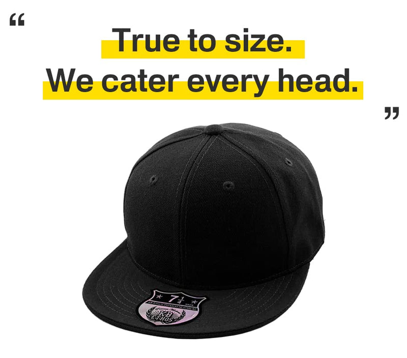 KBETHOS The Real Original Fitted Flat-Bill Hats True-Fit, 9 Sizes & 20 Colors 7 3/8 Black - BeesActive Australia