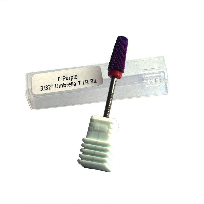 Purple Fine Nail Carbide 5 in 1 Nail Drill Bit - Two Way Rotate use for Both Left and Right Handed - Fast remove Acrylic or Hard Gel - 3/32" Shank - Manicure, Nail Art, Drill Machine 1pcs Fine - BeesActive Australia