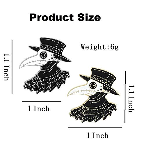 Liasun Plague Doctor Enamel Pin Set - Bird Beak Face Brooches Cartoon Brooch Badge Pins for Clothes Bags Backpack STY8 - BeesActive Australia