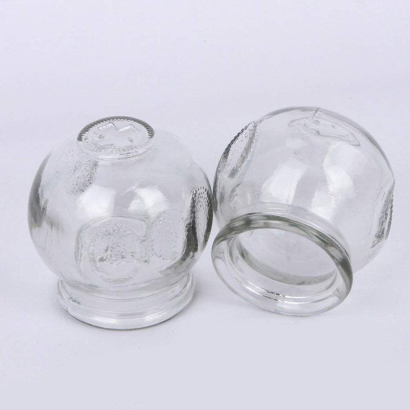 HEALLILY 6pcs Glass Fire Cupping Jars Massage Vacuum Suction Cupping Cups Body Cupping Glass Set 6X5X5CM - BeesActive Australia