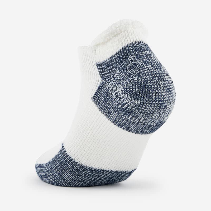 Thorlos J Max Cushion Running Rolltop Socks White/Navy (6 Pairs) Large - BeesActive Australia