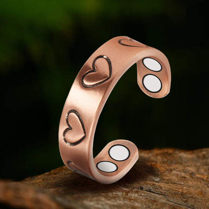 EnerMagiX Pure Copper Magnetic Rings, Copper Rings for Women with 4 Magnets, Jewelry for Ladies - BeesActive Australia
