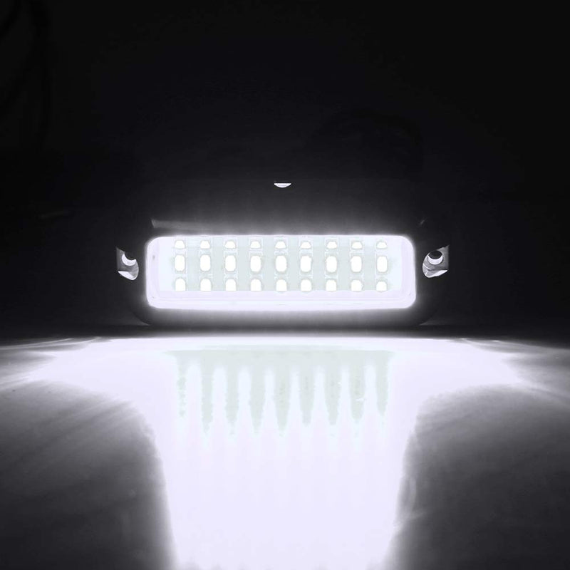 [AUSTRALIA] - ALLOMN Boat Navigation Light, 50W 27 LED Underwater Pontoon Marine Boat Transom Light IP68 Waterproof LED Ship Beam Light Yacht Stern Light Fishing Night Light White 